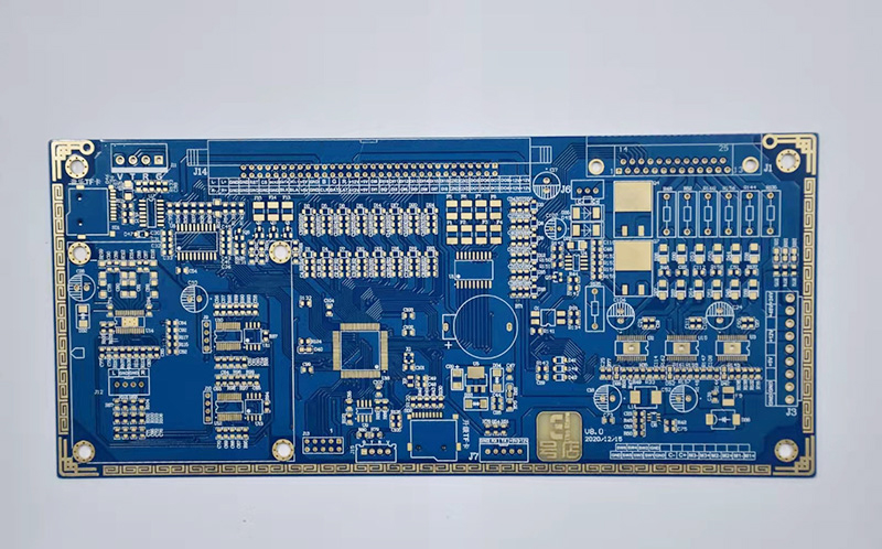 Double sided blue oil gold plate